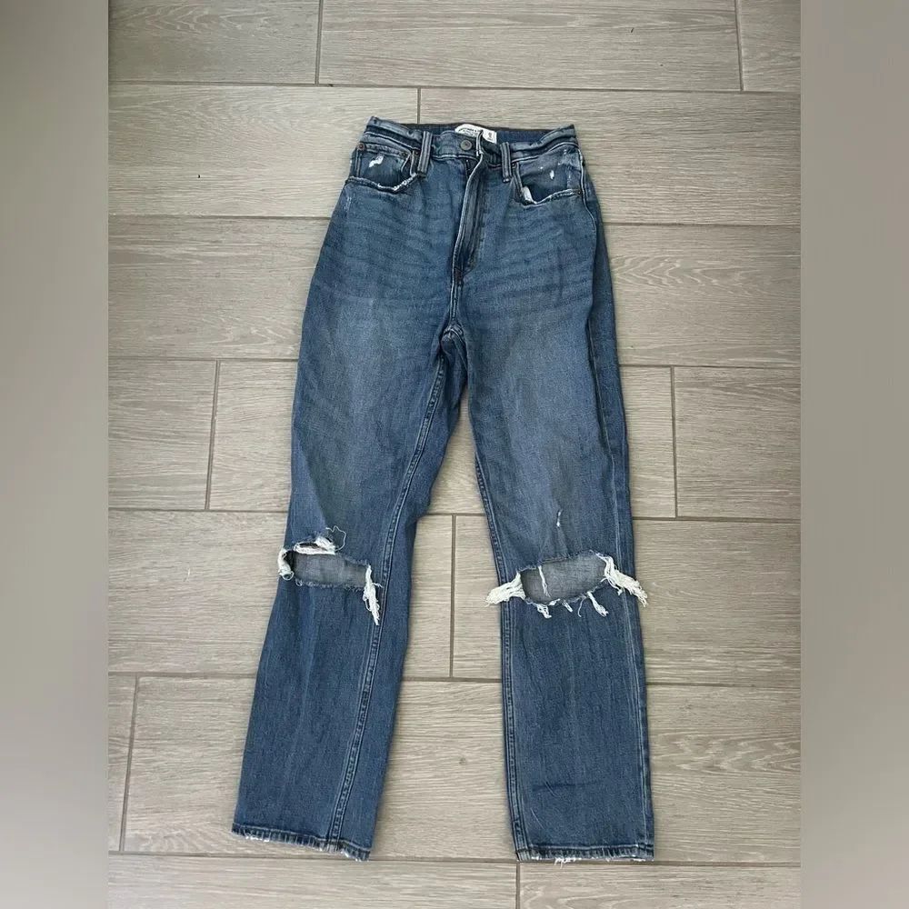 Abercrombie & Fitch Curve Love Ultra High Rise Ankle Straight size 0 25